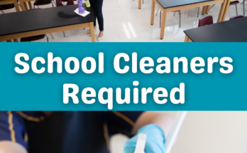 School Cleaners Required